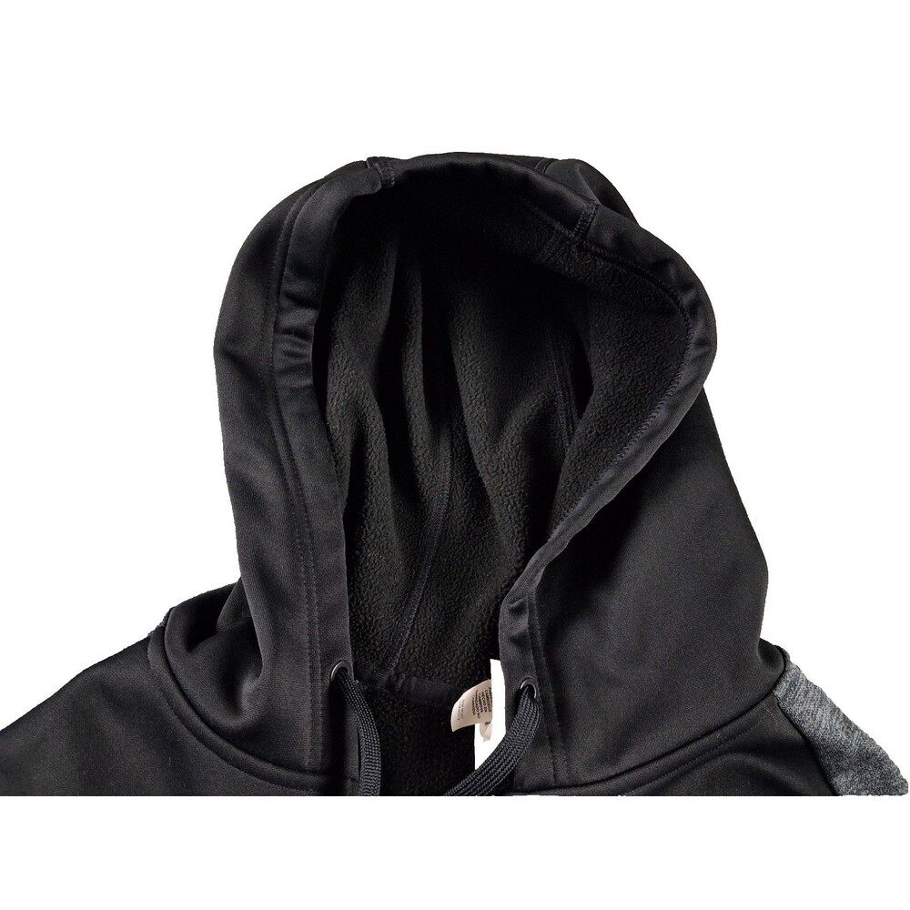 Adidas ClimaWarm Men’s Full Zip Hoodie Jacket Size Large Black Gray Fleece - Picture 8 of 13